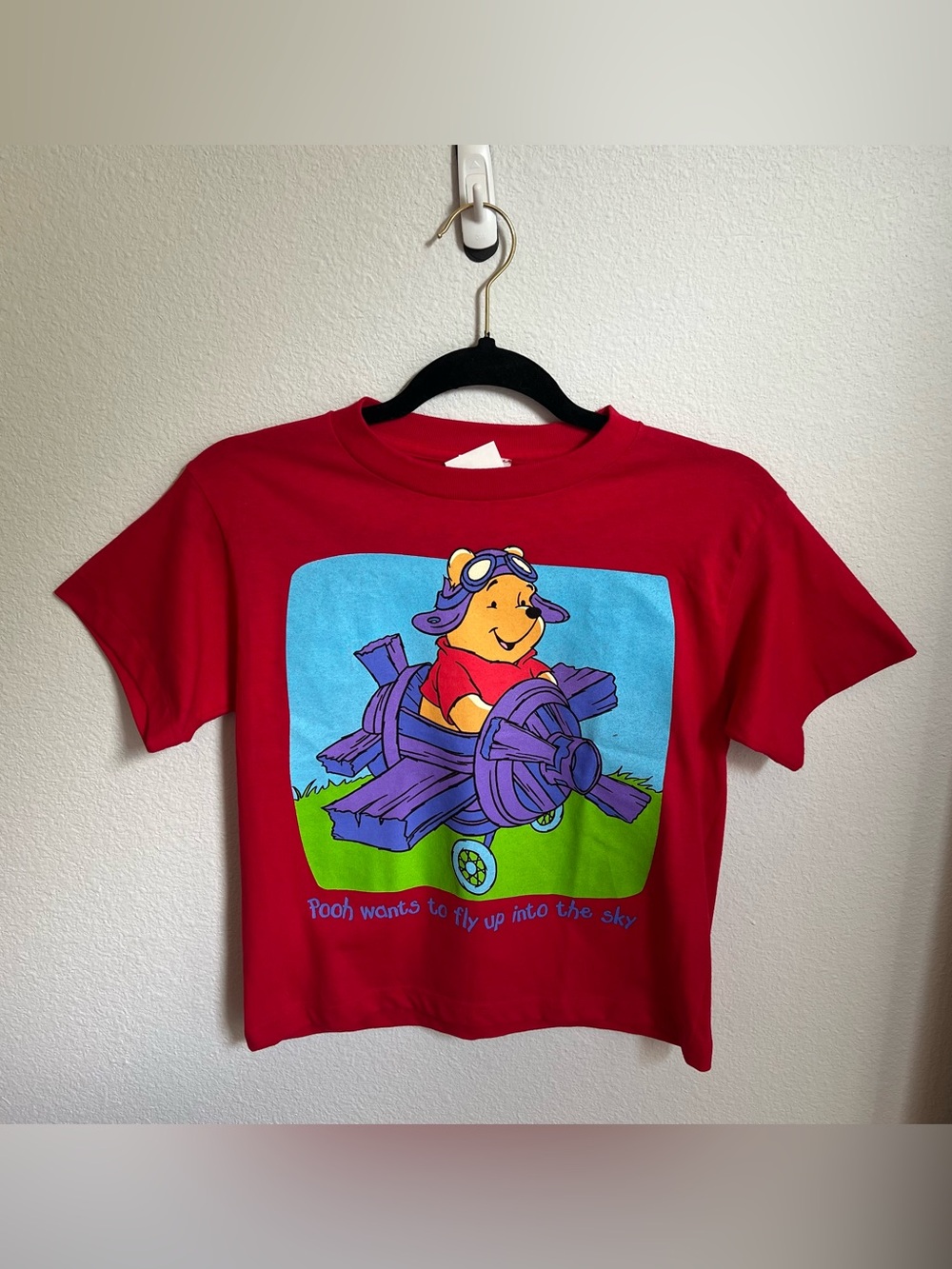 Vintage Disney Winnie The Pooh Airplane Kids T Shirt - Picture 7 of 7